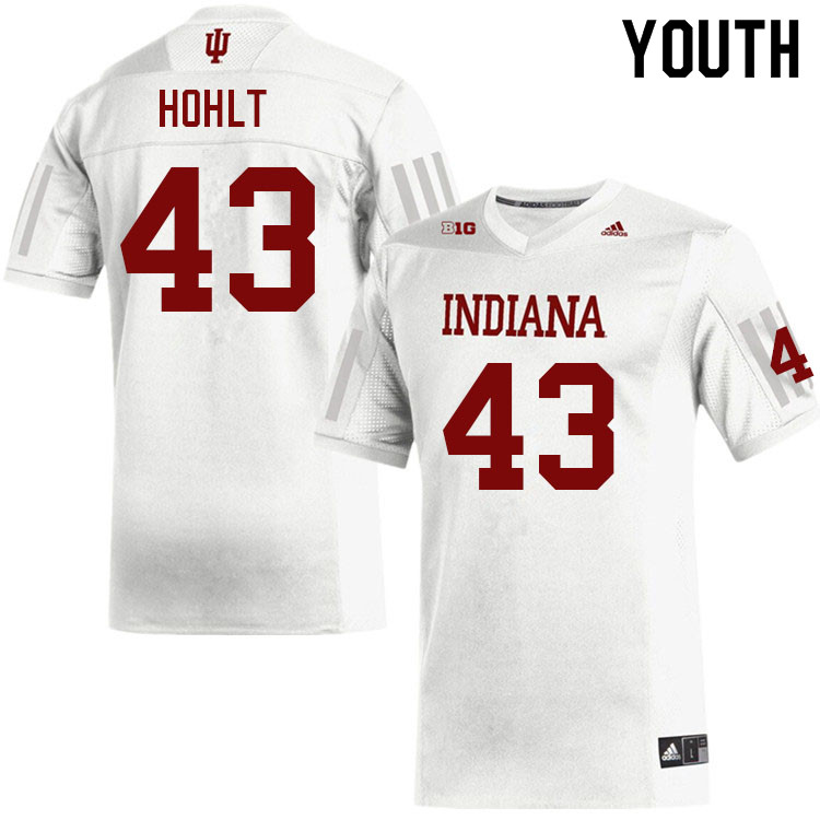 Youth #43 Matt Hohlt Layne Indiana Hoosiers College Football Jerseys Sale-White
